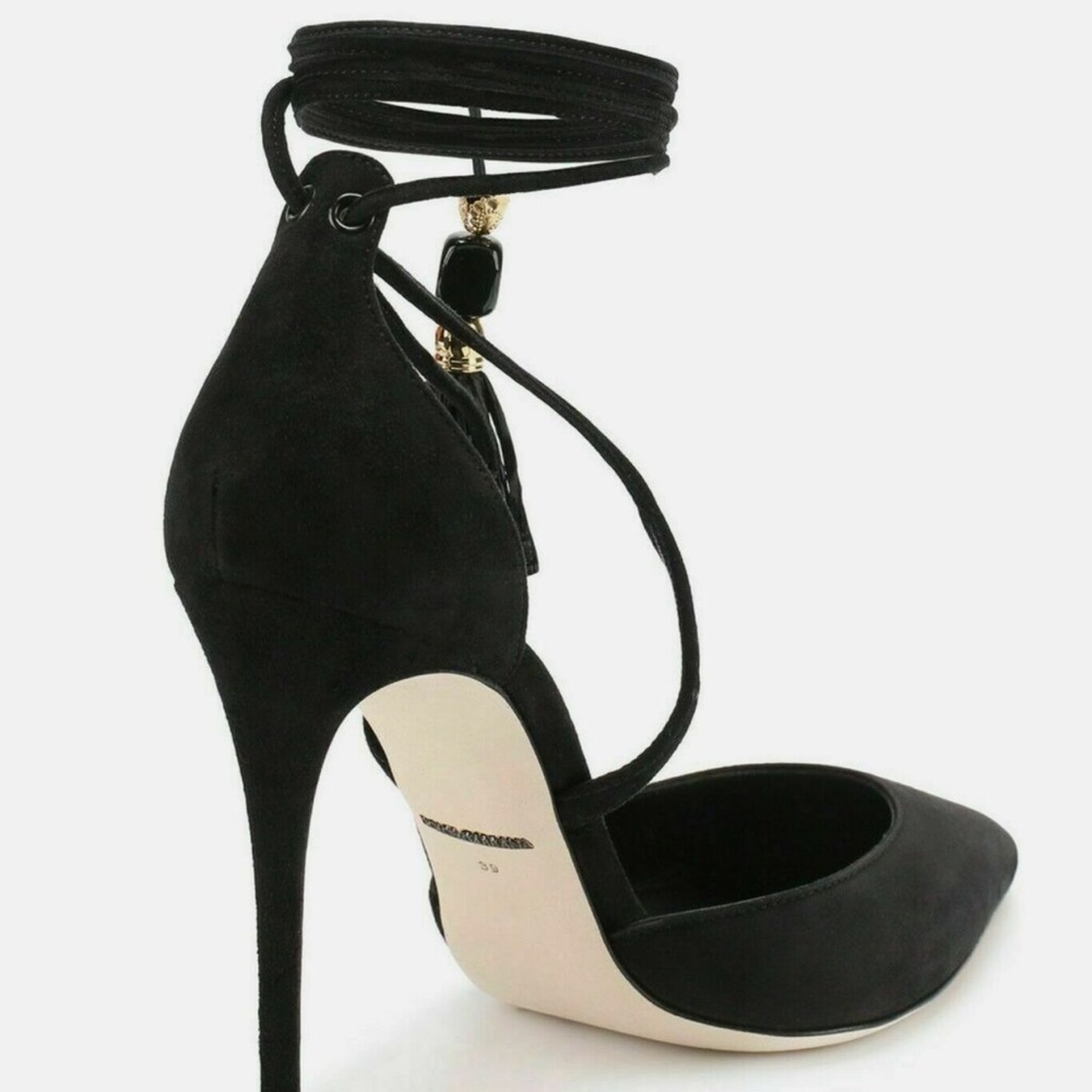Dolce & Gabbana Black Heels with Tassels and Ankle Strap - Picture 5 of 16